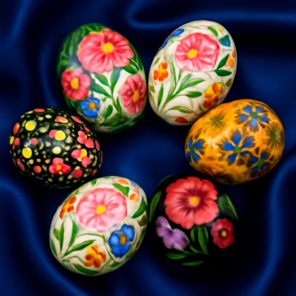 Kashmiri Hand Painted Papier Mache Eggs | A Fusion of Tradition, Art, and Elegance